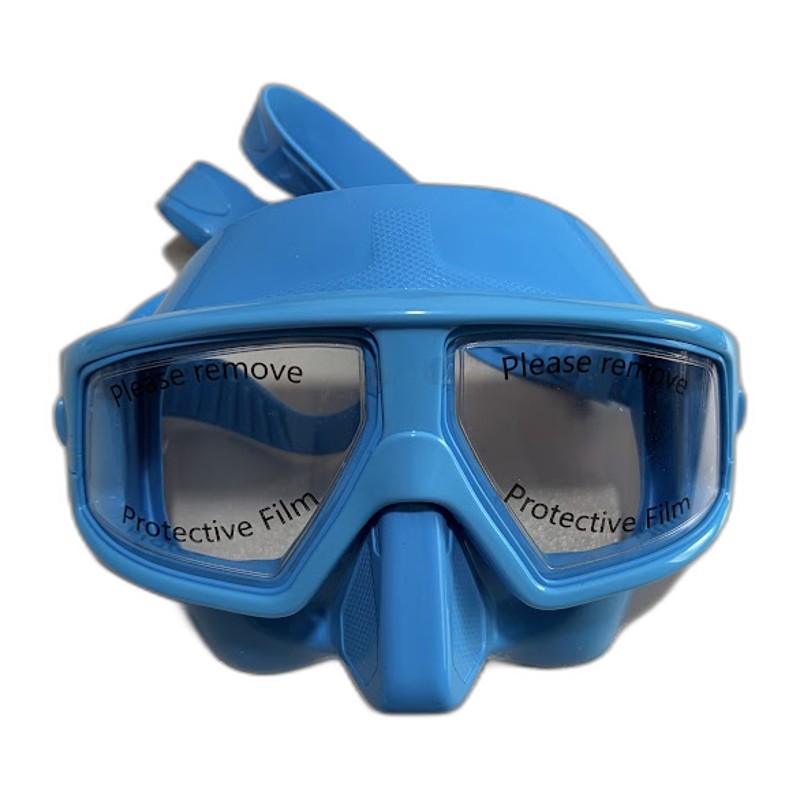 Careta low volume azul para apnea y buceo libre