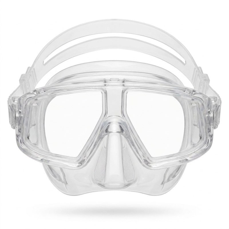 Careta low volume transparente cristal