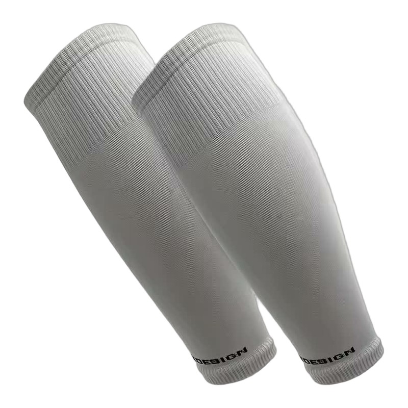 Medias de compresión deportivas blancas para pantorrilla
