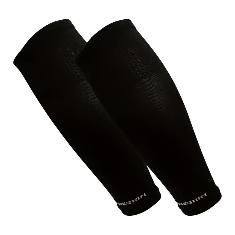 Medias de compresión deportivas negras para pantorrilla