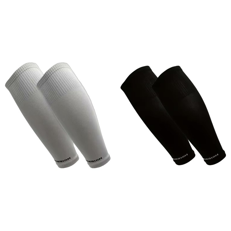 Medias de compresión deportivas para pantorrilla blancas y negras